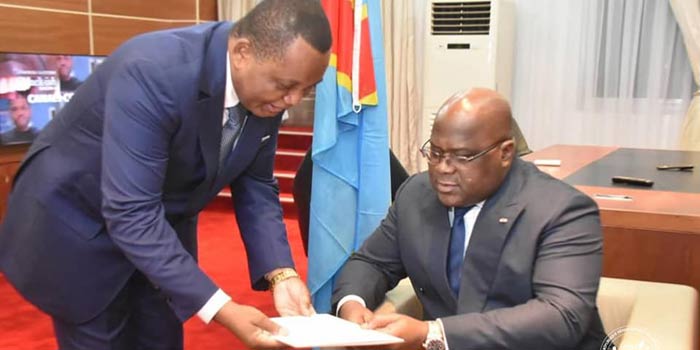 Emissaire de Denis Sassou Nguesso: le ministre Jean Claude Gakosso reçu par le Président Félix Tshisekedi Jean-Gakosso-en-RDC
