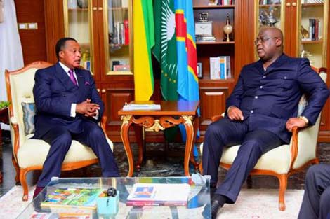 Tête-à-tête Tshisekedi - Sassou à Kinshasa Sassou-Nguesso-et-felix-Tshisekedi
