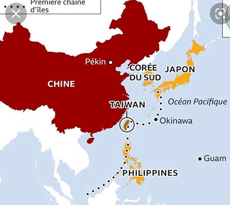 Chine/Taiwan. La provocation américaine vue d'Afrique Carte-de-la-Chine-et-Taiwan