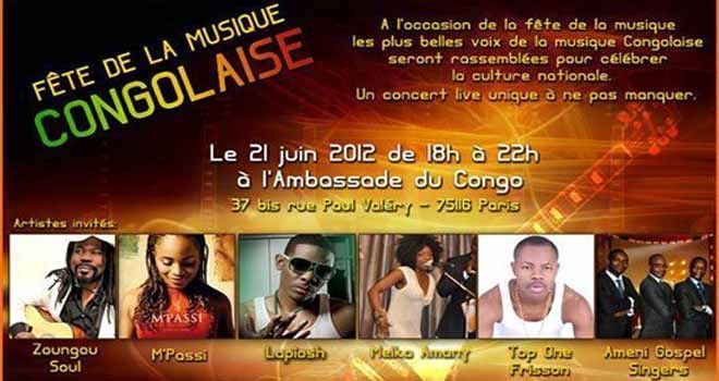 Fête de la musique congolaise le 21 juin à l&rsquo;ambassade du Congo à Paris