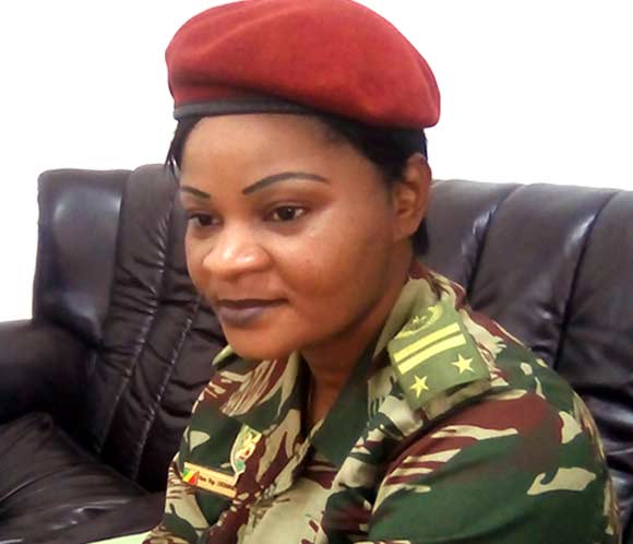 Interview : Aline Olga Lonzaniabeka : «J’ai simplement voulu inciter les femmes à venir à l’armée ».
