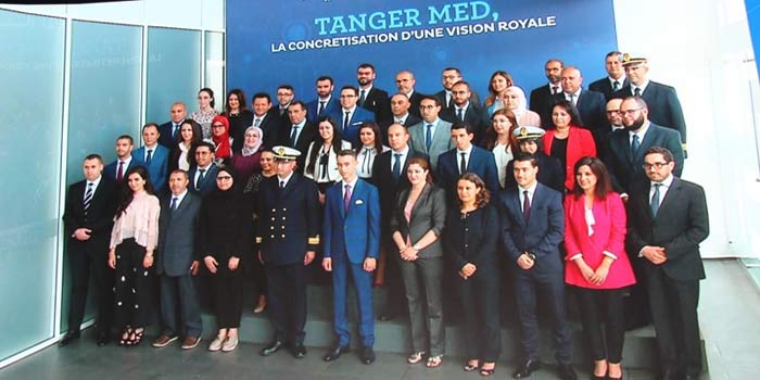 Le Prince Héritier du Maroc Moulay El Hassan, représentant le Roi du Maroc, inaugure le port de Tanger Med II.
