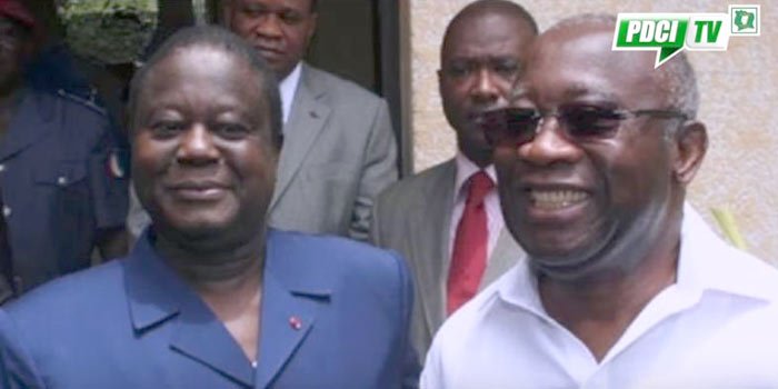 Côte d’Ivoire: Rencontre à Bruxelles entre  Henri Konan BEDIE du PDCI-RDA et Laurent GBAGBO du FPI