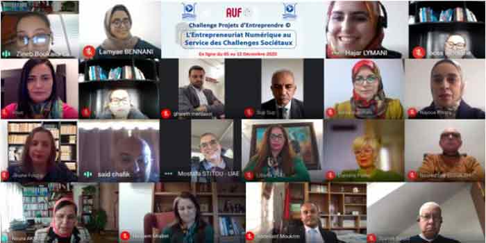 Formation Entrepreuneriale Tunisio-Maghrébine : 110 étudiant.e.s de l’Université Abdelmalek Essâadi de Tétouan (Maroc) imaginent et construisent leurs projets de startups innovantes Formation Entrepreuneriale Tunisio-Maghrébine : 110 étudiant.e.s de l’Université Abdelmalek Essâadi de Tétouan (Maroc) imaginent et construisent leurs projets de startups innovantes