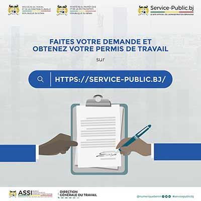 Bénin. Dématérialisation des services de l&rsquo;administration publique : Le permis de travail, le contrat de travail expatrié ou étranger et le contrat local possible en ligne