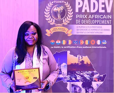 Congo : Agnès Ounounou distinguée à Kigali par le Prix PADEV 2021
