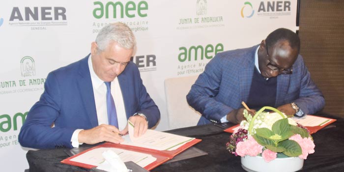 Maroc: Signature d’une convention de partenariat entre l&rsquo;AMEE et l&rsquo;ANER visant à promouvoir l’efficience énergétique et les énergies alternatives au Sénégal