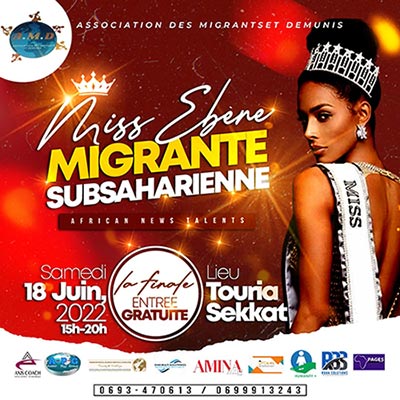 Casablanca : Election Miss Ebene migrante subsaharienne ce samedi 18