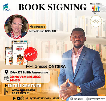 Maroc/Congo. Littérature : Cérémonie de dédicace (Book Signing) du livre : « L&rsquo;histoire d&rsquo;une coutume brisée »