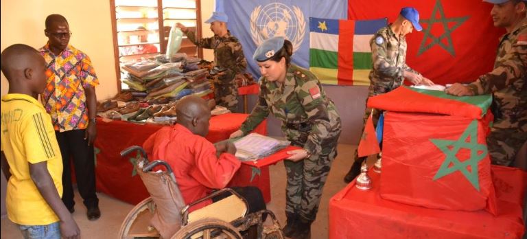 RCA. 130 personnes vivants avec handicap ont reçu des kits vestimentaires de la part du contingent marocain de la MINUSCA