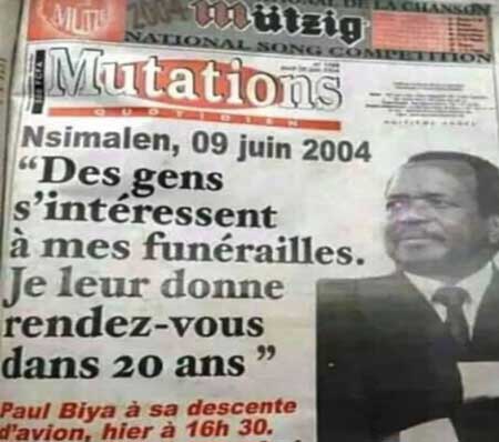 Cameroun. Fin de règne dans un an? Cameroun. Fin de règne dans un an?