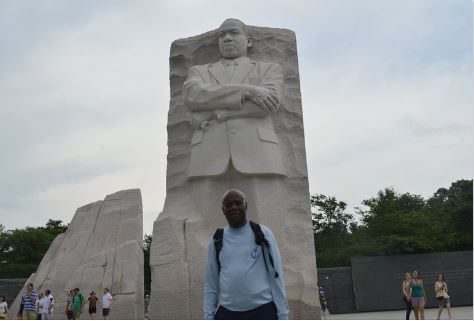 au memorial du Dr Martin Luther King Jr, Washington
