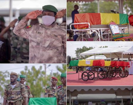 Mali. Œuvres sociales : le Chef de l’État préside la cérémonie des obsèques des quatre victimes de l’attaque du 18 avril dernier