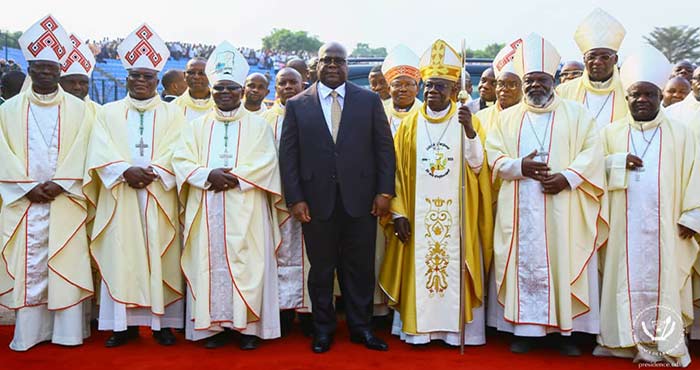 RDC. Le Président Félix Tshisekedi rappelle que l&rsquo;Etat et l&rsquo;église catholique doivent collaborer pour la stabilité et l&rsquo;unité du pays